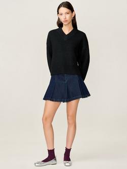 OMNES Daria Chunky V-Neck Juper, Black