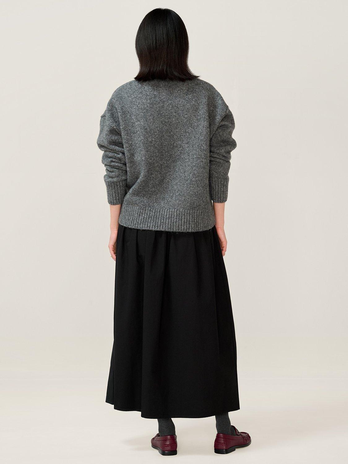 Product image 3 of 5, which shows OMNES Darcie Drop Waist Skirt, Black, 6