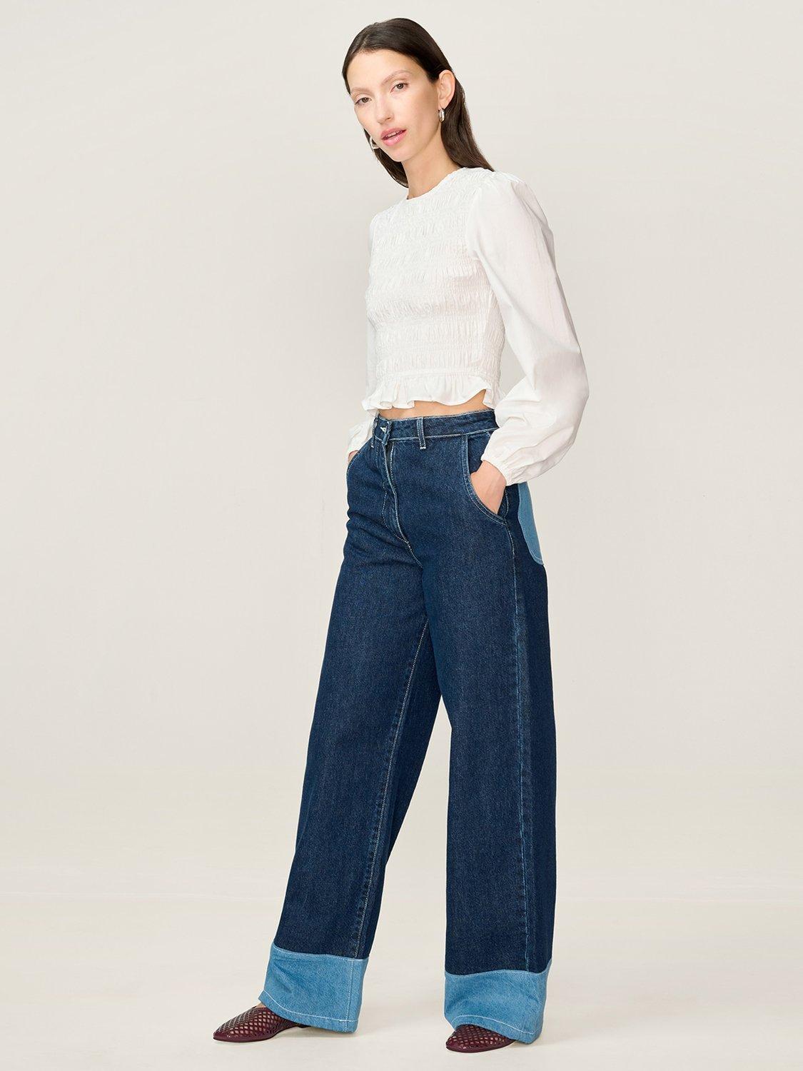 Product image 2 of 5, which shows OMNES Kalloppe Textured Top, White, 6