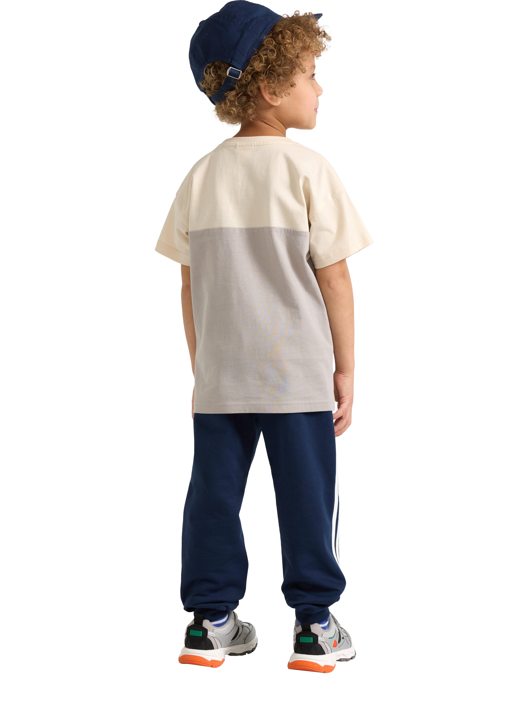 Product image 2 of 6, which shows Lindex Kids' Cotton Jersey Joggers, Dark Blue, 3-4 years