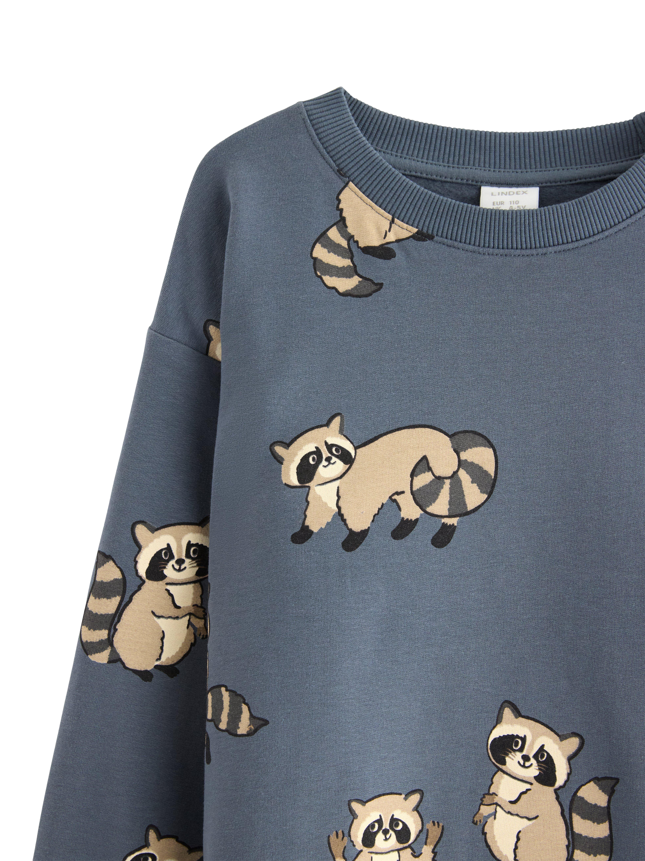 Product image 3 of 3, which shows Lindex Kids' Cotton Blend Crew Neck Sweatshirt, Dark Grey, 2-3 years