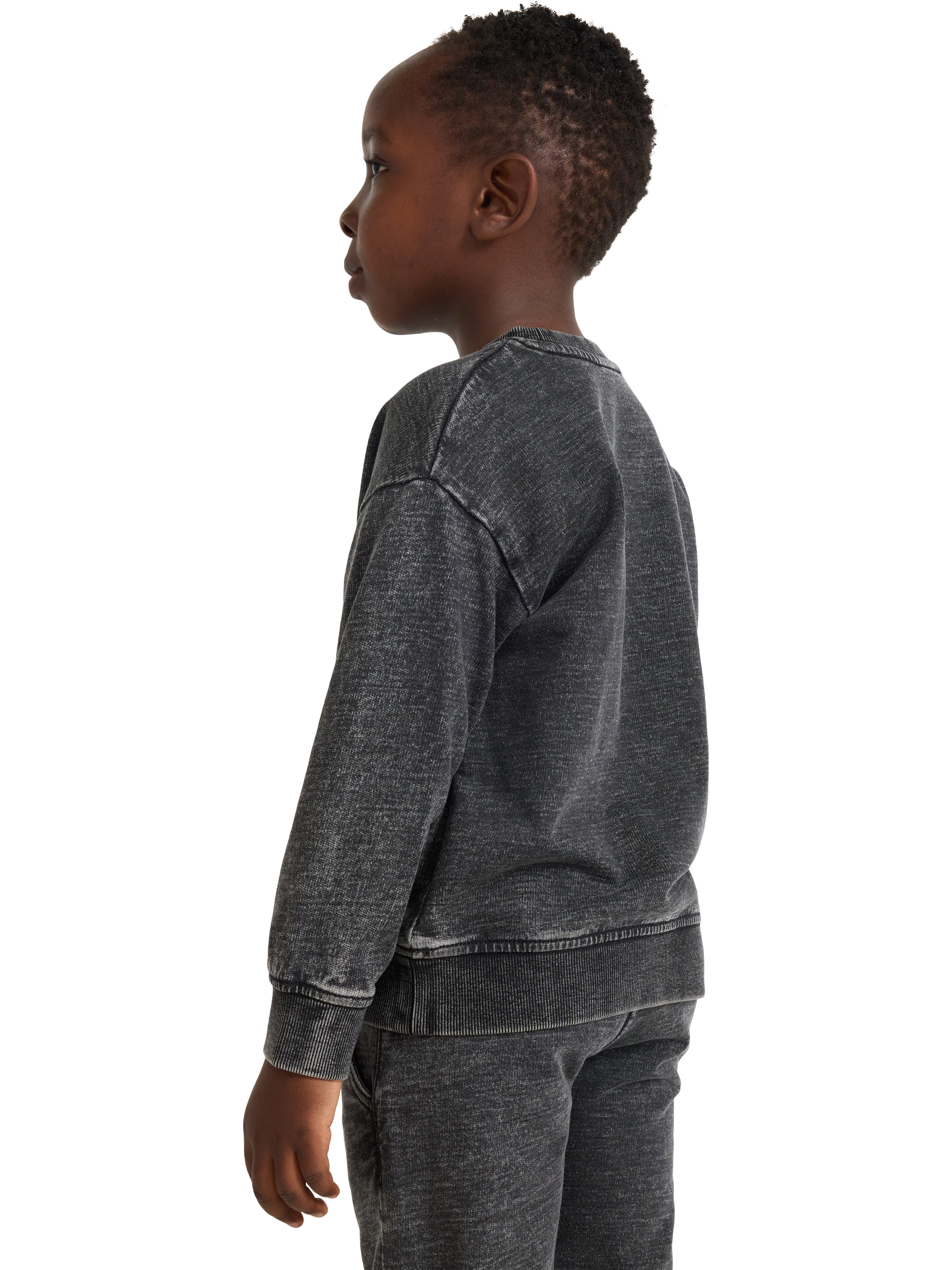 Product image 3 of 6, which shows Lindex Kids' Cotton Relaxed Sweatshirt, Black, 4-5 years