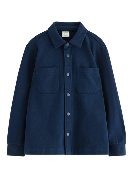 Lindex Kids' Cotton Long Sleeved Shirt, Dark Blue, Dark Blue