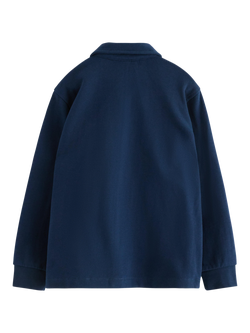Lindex Kids' Cotton Long Sleeved Shirt, Dark Blue - view 2, Dark Blue