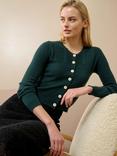 Brora Guernsey Pure Cashmere Cardigan, Ivy
