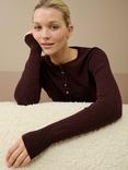 Brora Cropped Pure Cashmere Cardigan, Malt