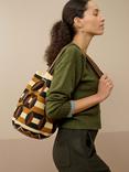 Brora Colour Block Pure Cashmere Cardigan, Sorrel