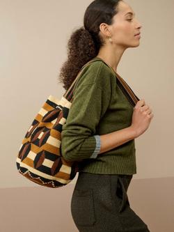 Brora Colour Block Pure Cashmere Cardigan - view 2, Sorrel