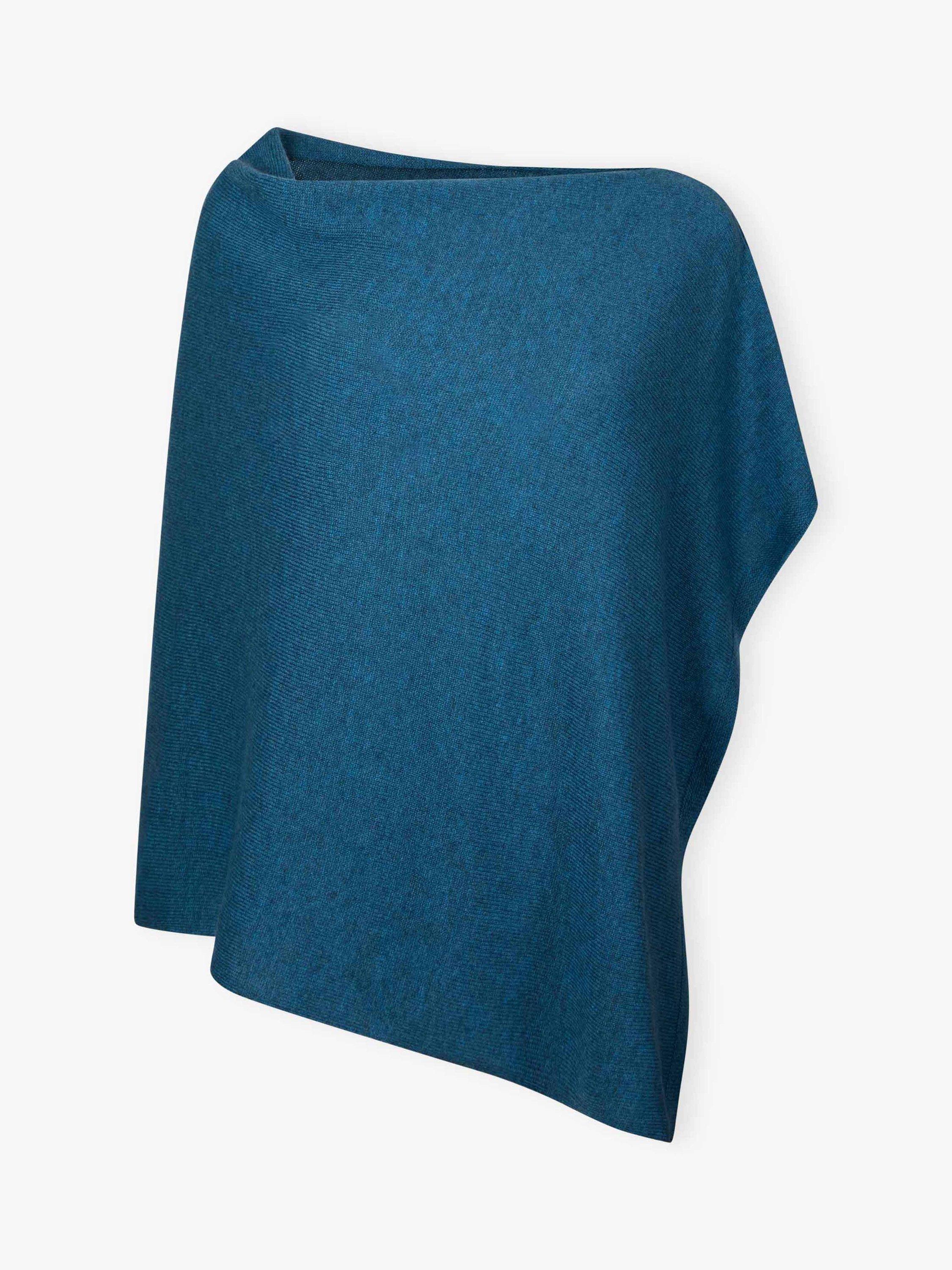 Product image 5 of 5, which shows Brora Gauzy Pure Cashmere Poncho, Jay, One Size