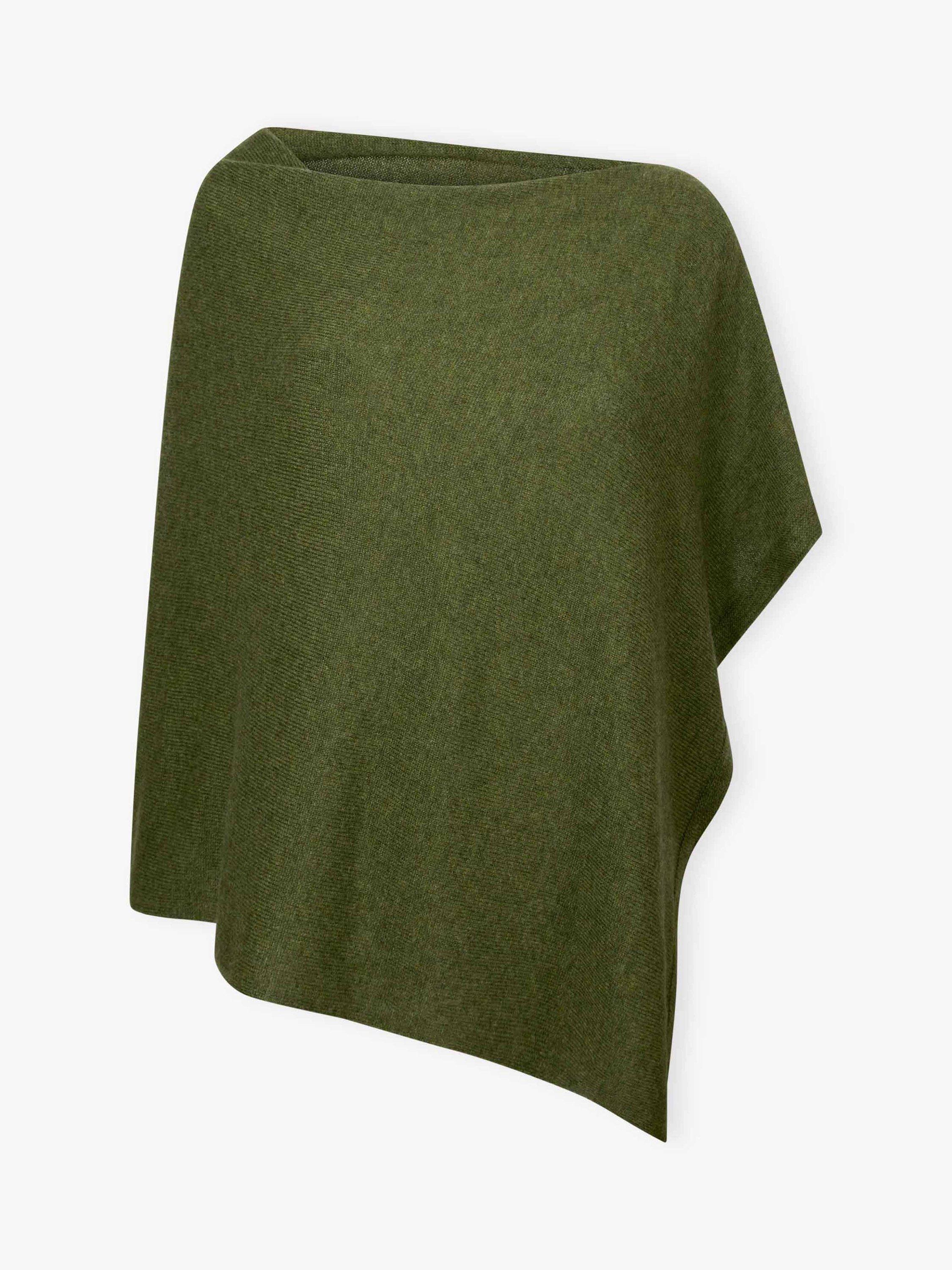 Product image 4 of 4, which shows Brora Gauzy Pure Cashmere Poncho, Sorrel, One Size