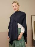 Brora Contrast Trim Pure Cashmere Cape