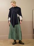 Brora Contrast Trim Pure Cashmere Cape