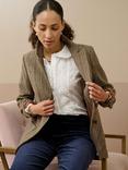 Brora Frill Collar Long Sleeve Shirt, White