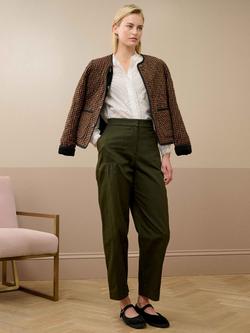 Brora Lace Trim Frill Top, White - view 2, White