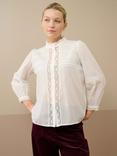 Brora Pintuck Pie Crust Top, White