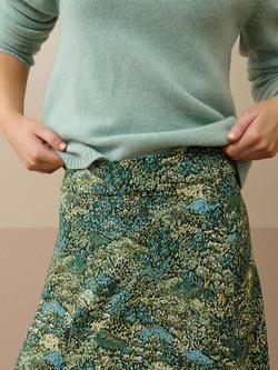 Brora Liberty Print Jersey Skirt, Thyme - view 2, Thyme