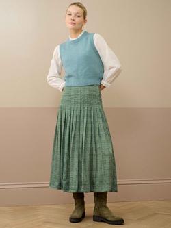 Brora Crop Textured Alpaca Blend Tank, Mist