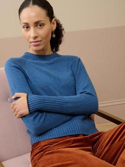 Brora Boxy Pure Cashmere Jumper - view 2, Dusk