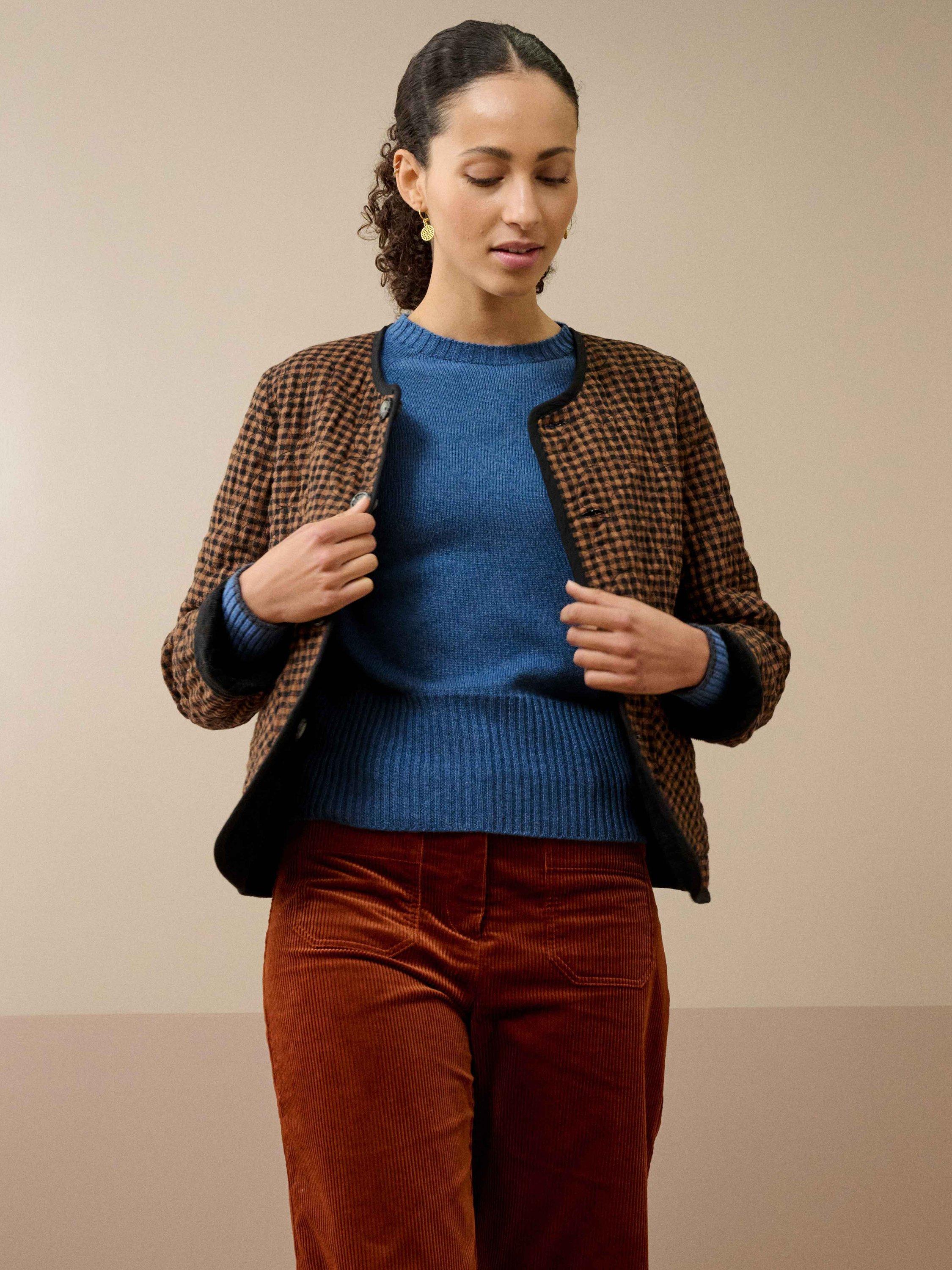 Product image 3 of 5, which shows Brora Boxy Pure Cashmere Jumper, Dusk, 8