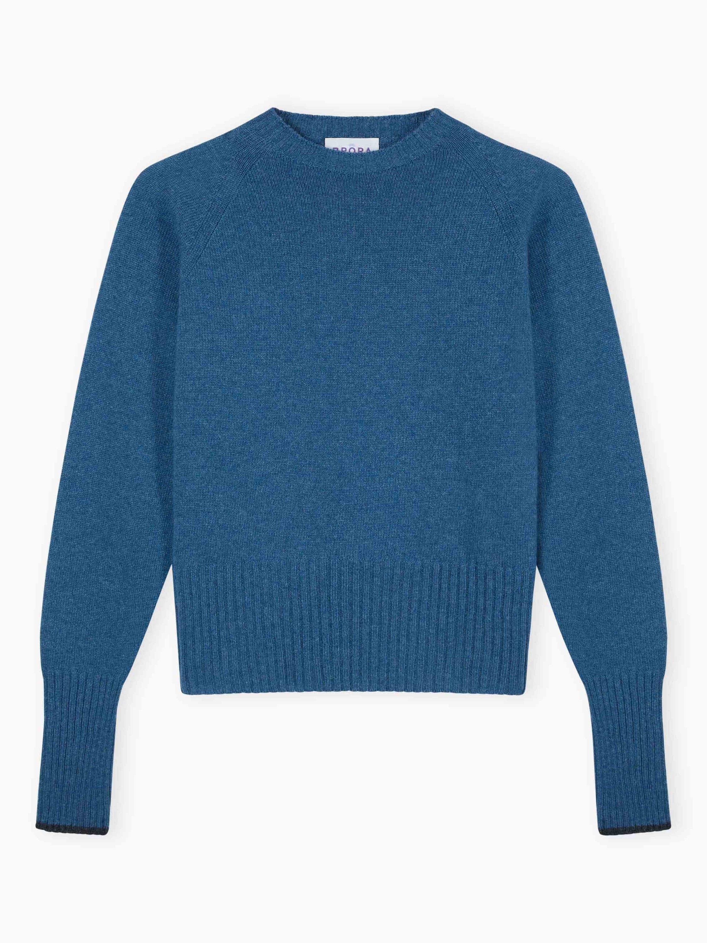 Product image 5 of 5, which shows Brora Boxy Pure Cashmere Jumper, Dusk, 8
