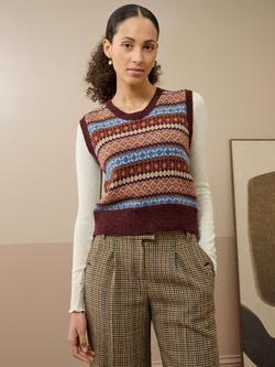 Brora Lace Trim V-Neck Top - view 2, Ivory