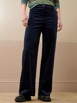 Brora Corduroy Wide Leg Trousers, Ink