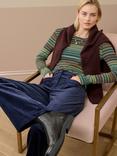 Brora Corduroy Wide Leg Trousers, Ink