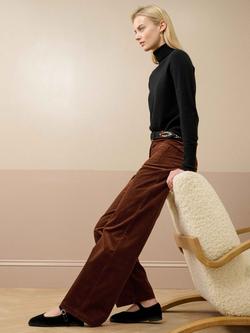 Brora Corduroy Wide Leg Trousers - view 2, Copper