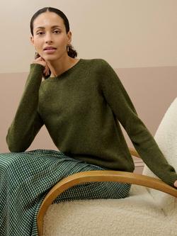 Brora Round Neck Pure Cashmere Jumper, Sorrel