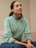 Brora Round Neck Pure Cashmere Jumper, Seaspray