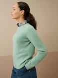 Brora Round Neck Pure Cashmere Jumper, Seaspray
