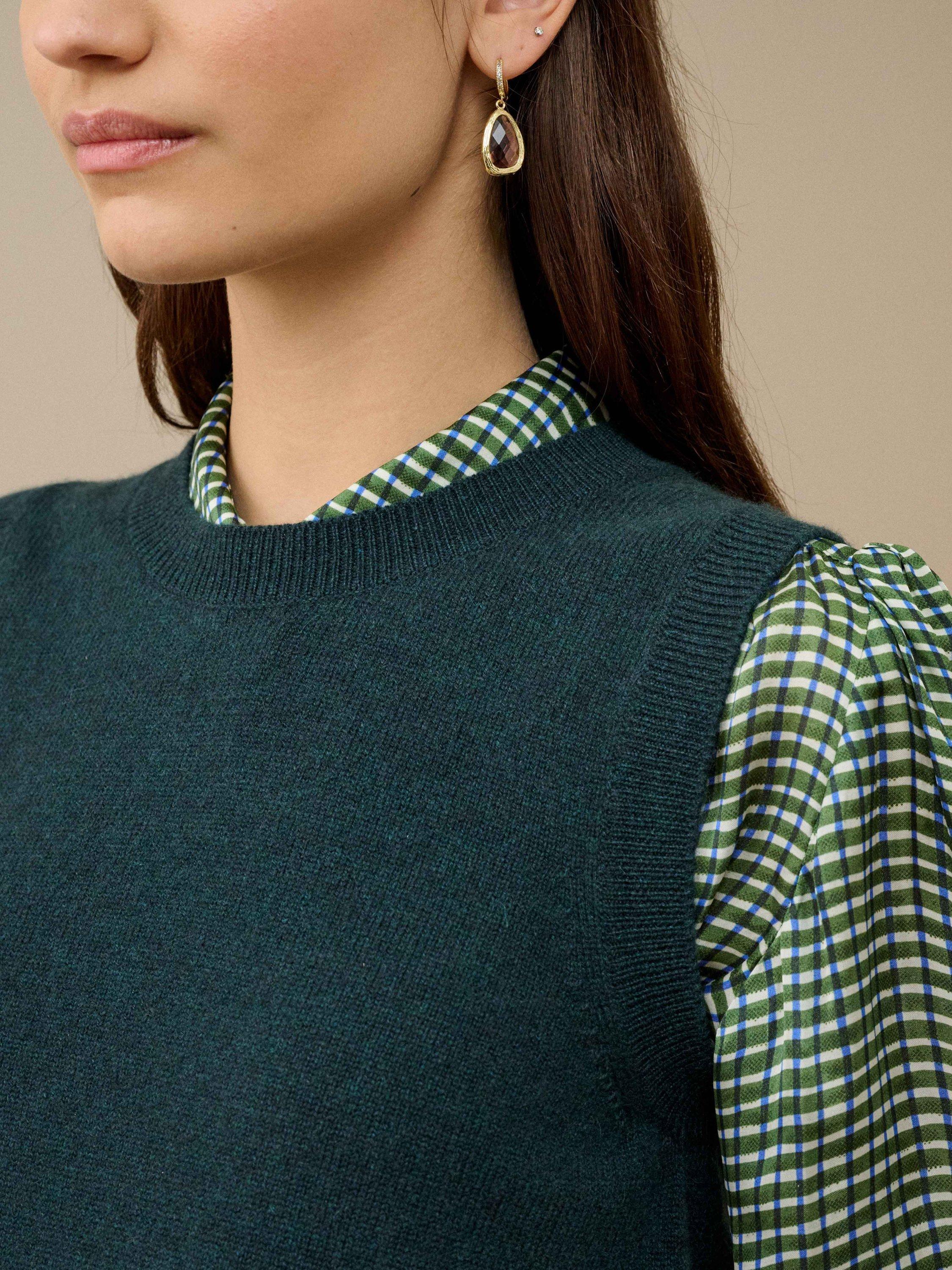 Product image 4 of 5, which shows Brora Pure Cashmere Tank Top, Ivy, 10