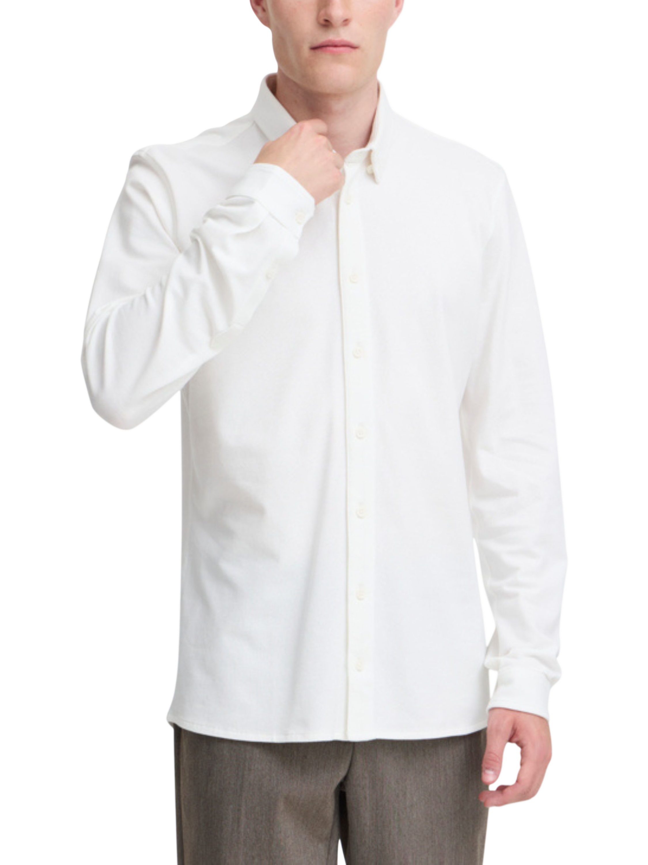 Product image 1 of 6, which shows Casual Friday Arthur Cotton Blend Regular Fit Shirt, White, S