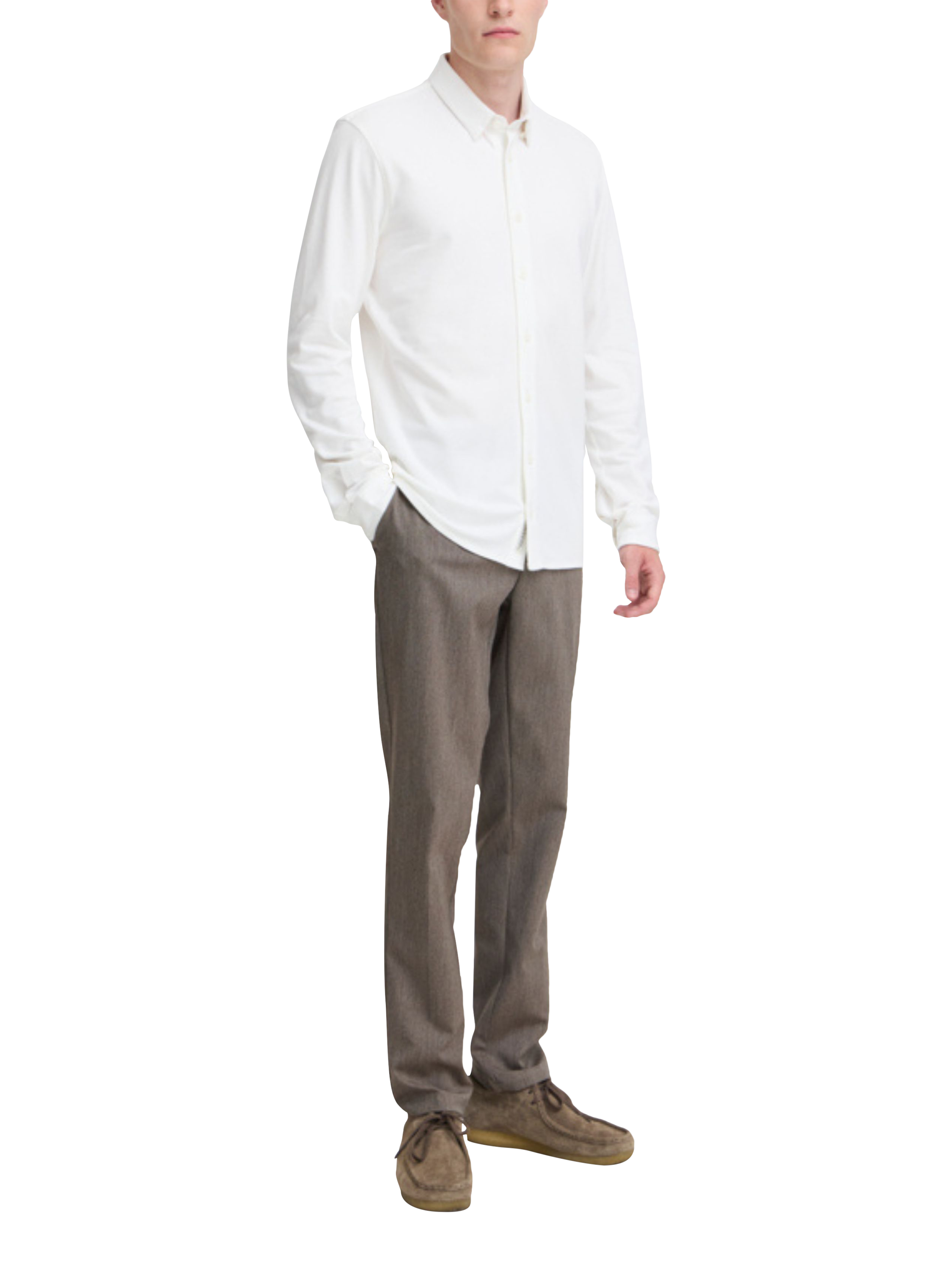 Product image 4 of 6, which shows Casual Friday Arthur Cotton Blend Regular Fit Shirt, White, S