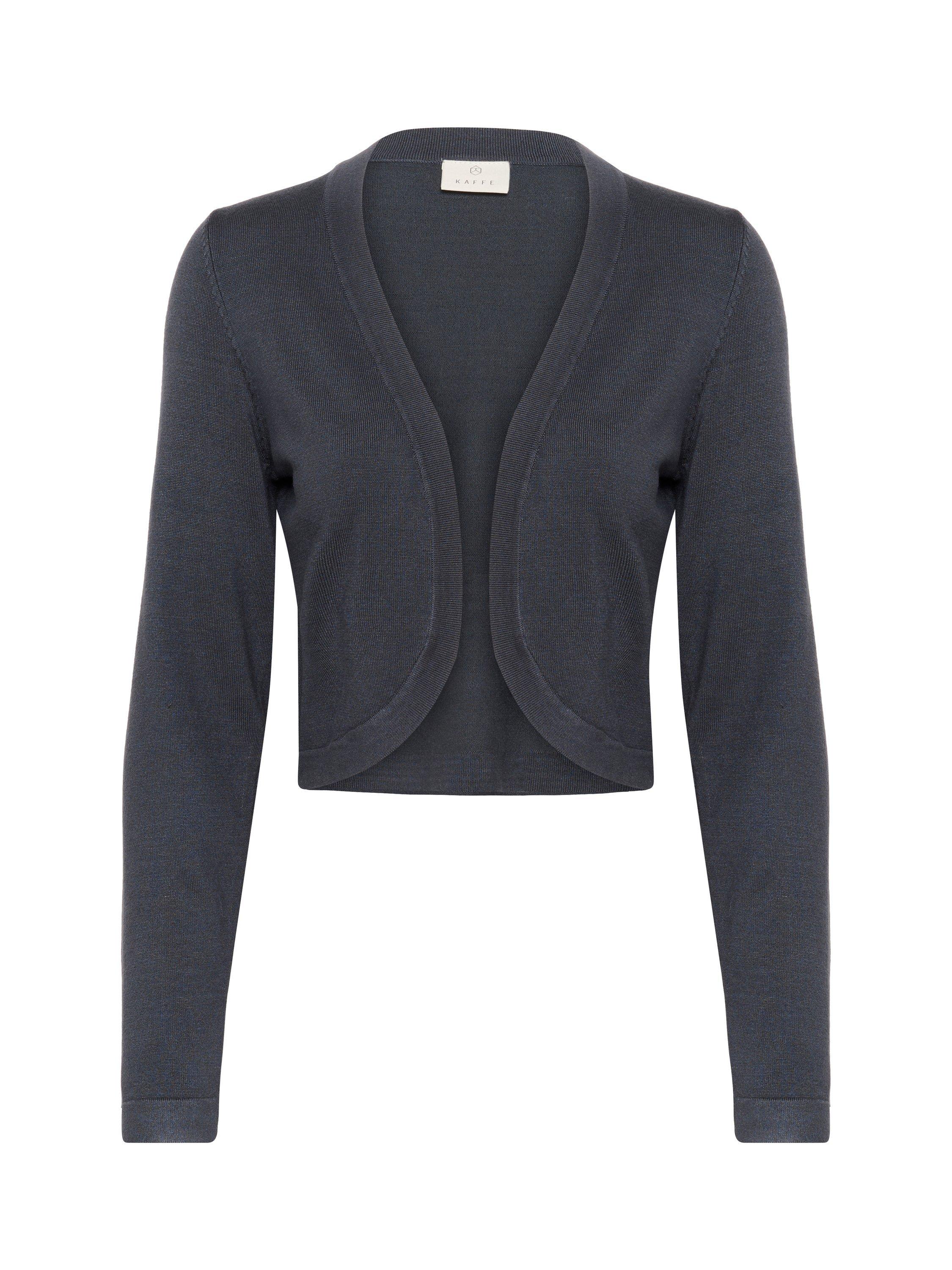 Product image 5 of 6, which shows KAFFE Astrid Long Sleeve Open Neck Bolero Cardigan, Mid Grey, XS