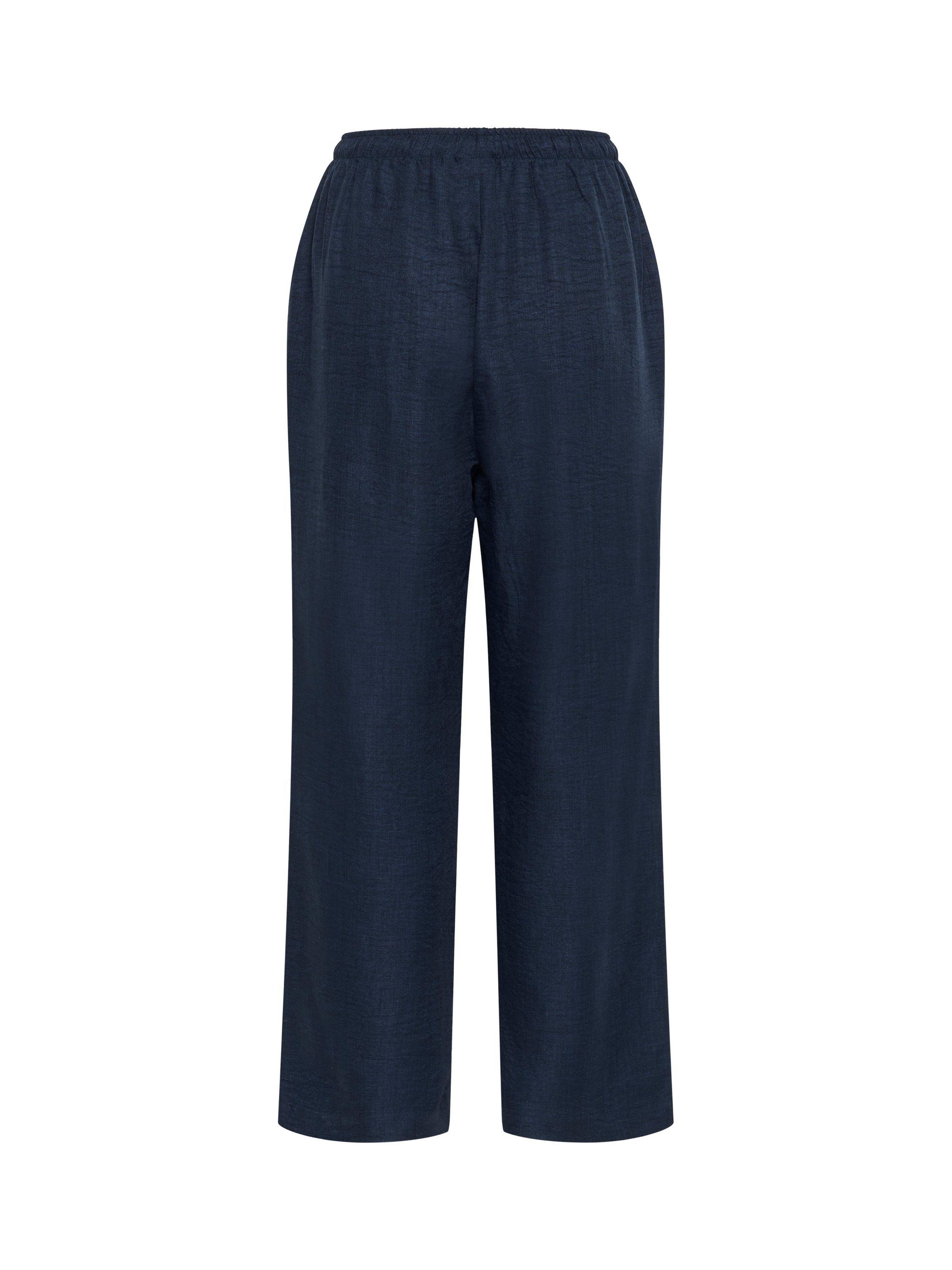 Product image 6 of 6, which shows KAFFE Ellen Wide Leg Mid Rise Culotte Trousers, Mid Blue, 8