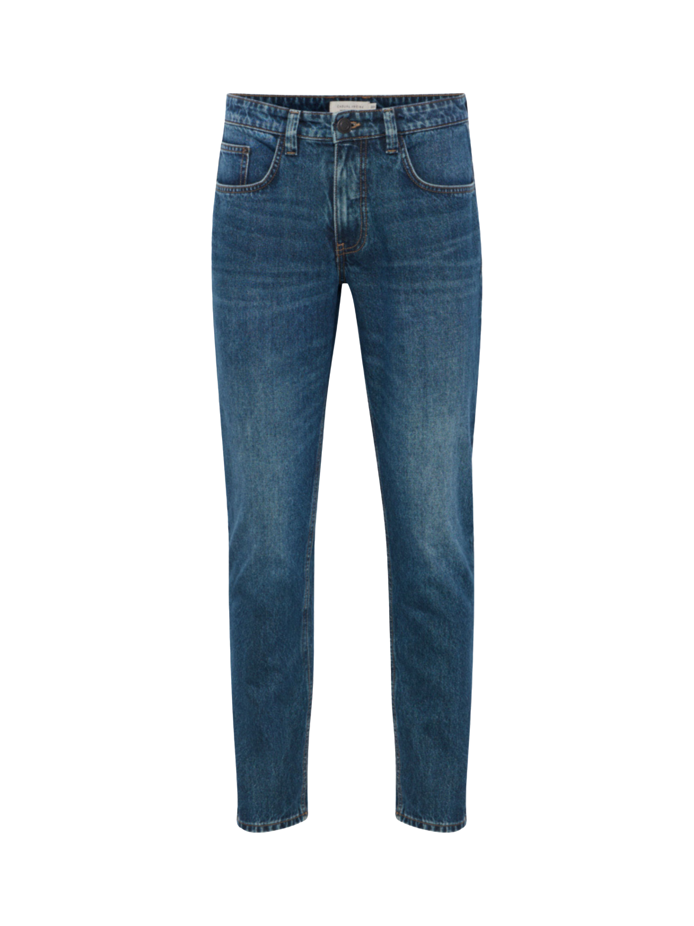 Product image 5 of 6, which shows Casual Friday Karup Regular Fit Jeans, Mid Blue, 36R