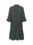 Saint Tropez Eda Three-Quarter Sleeve V Neck Tunic Shirt Dress