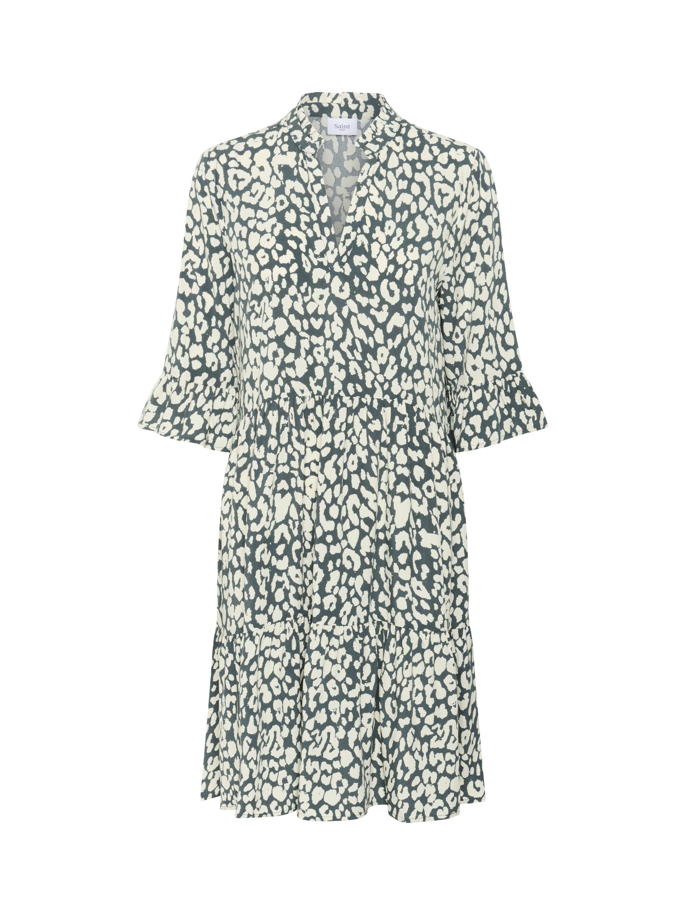 Product image 5 of 6, which shows Saint Tropez Eda V Neck Midi Dress, White/Multi, XS