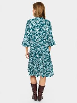 Saint Tropez Eda V Neck Midi Dress - view 2, Green/Multi