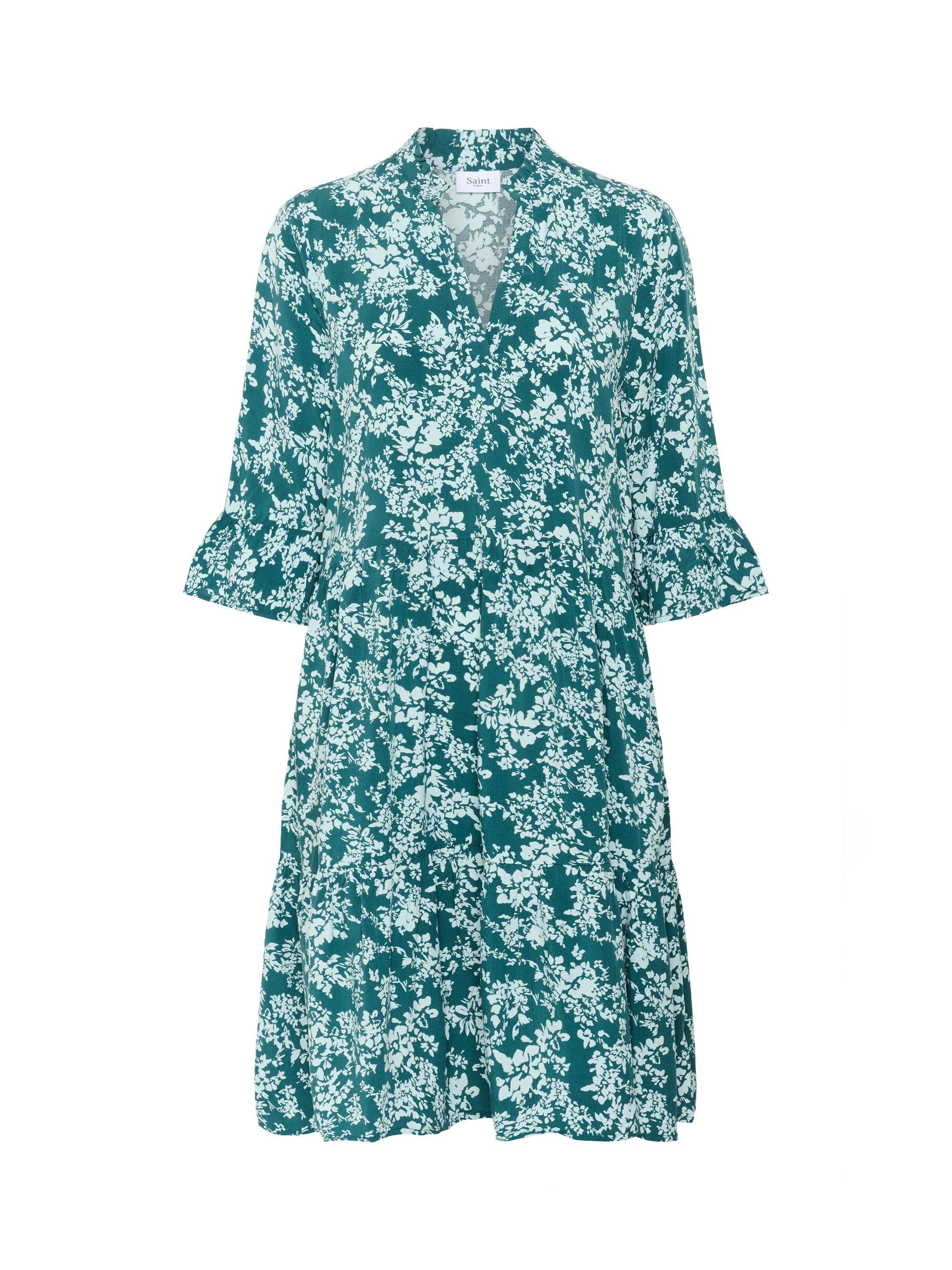 Product image 5 of 6, which shows Saint Tropez Eda V Neck Midi Dress, Green/Multi, XS
