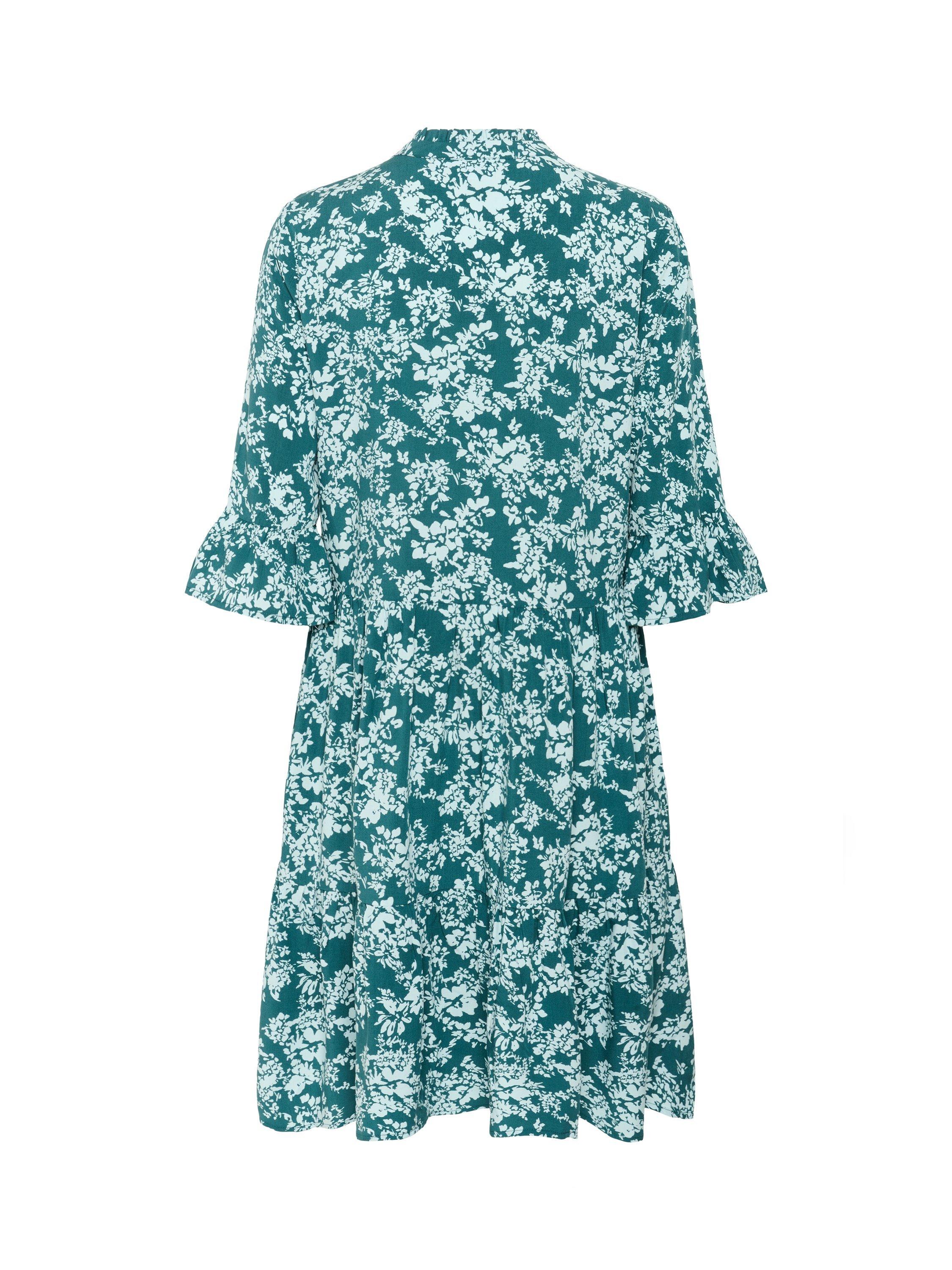 Product image 6 of 6, which shows Saint Tropez Eda V Neck Midi Dress, Green/Multi, XS