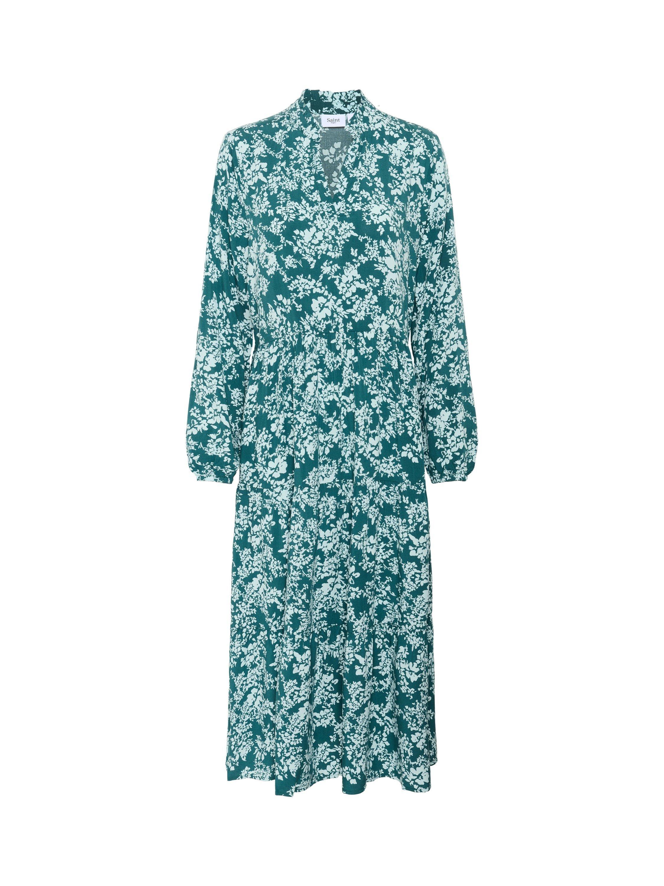 Product image 5 of 6, which shows Saint Tropez Eda V Neck Maxi Dress, Green/Multi, XS