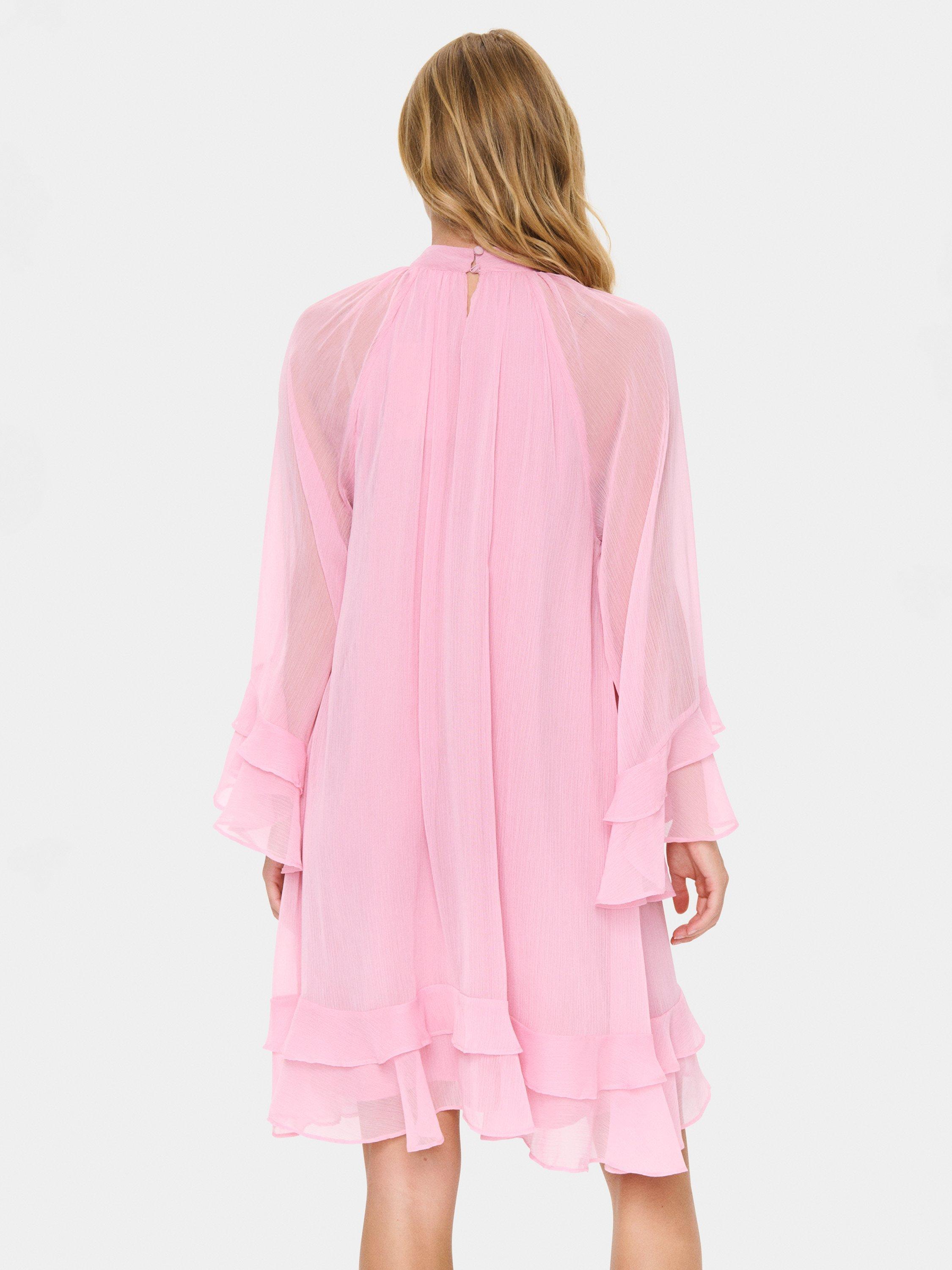 Product image 2 of 6, which shows Saint Tropez Labelle Ruffle Dress, Pink Nectar, XS