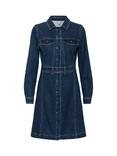 Saint Tropez Maude Long Sleeve Denim Dress, Mid Blue