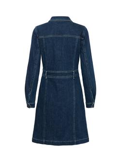 Saint Tropez Maude Long Sleeve Denim Dress, Mid Blue - view 2, Mid Blue