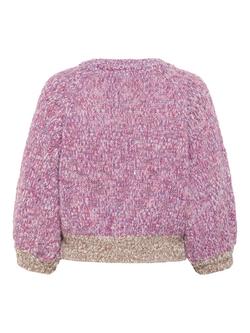 Saint Tropez Mylene Wool Blend Colour Block Long Sleeve Crew Neck Jumper - view 2, Pink/Multi