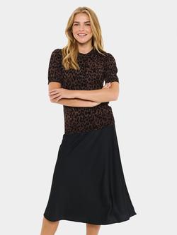 Saint Tropez Zhila Short Sleeve Jumper, Brown/Multi