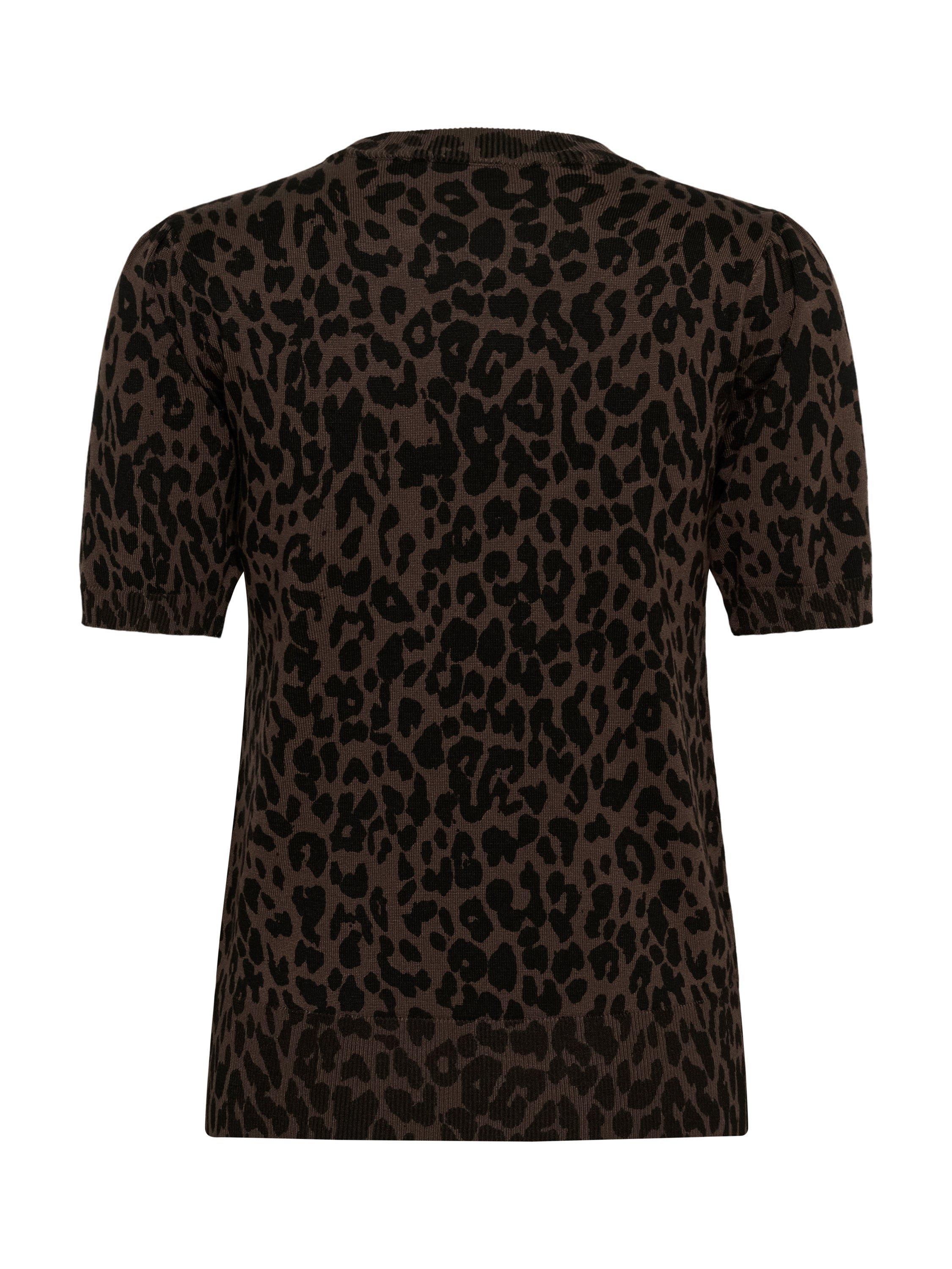 Product image 6 of 6, which shows Saint Tropez Zhila Short Sleeve Jumper, Brown/Multi, XS