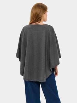 Saint Tropez Billi Poncho - view 2, Grey Melange
